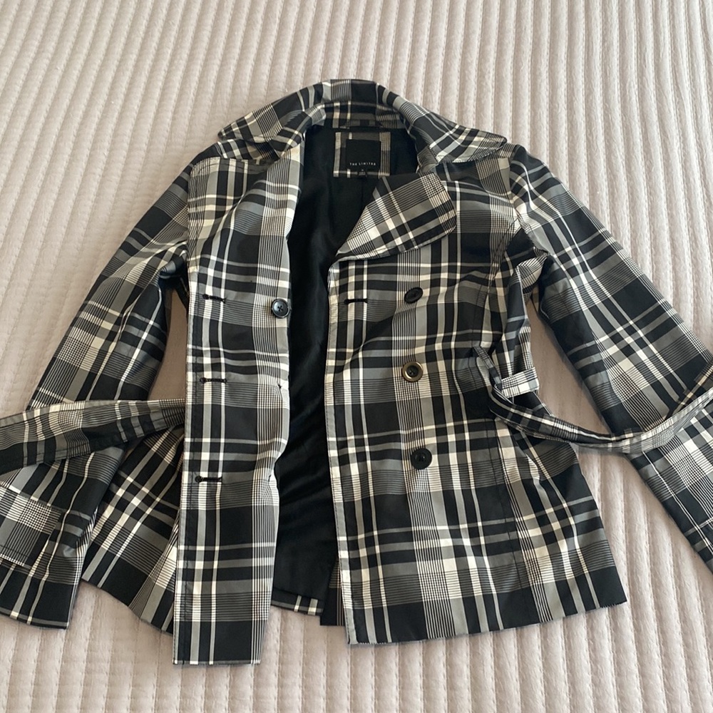 Light jacket‎ blazer black and white plaid - Picture 6 of 6